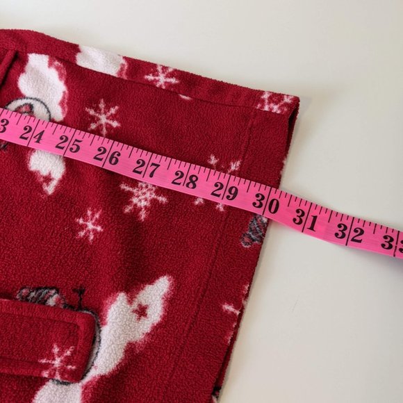 LaSenza Girl Red Christmas Bathrobe with Snowman and Snowflakes Medium - Picture 12 of 17